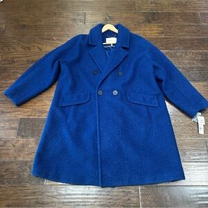 NWT BCBGeneration Cobalt Royal Blue Outerwear Oversized Textured Coat‎ 3X